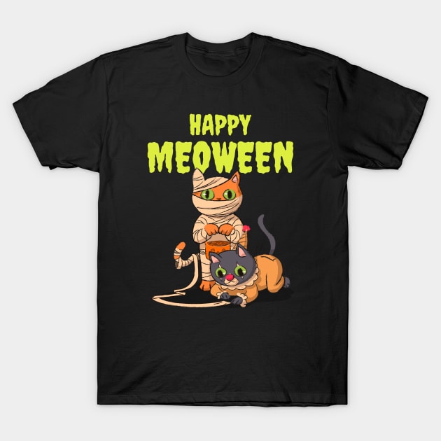 Cat Halloween Mummy Gift T-Shirt by Anassein.os